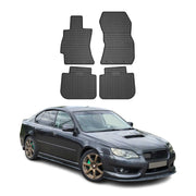 OMAC Alfombrillas De Coche para Subaru Legacy 2003-2009 Negro Goma TPE 4Pza
