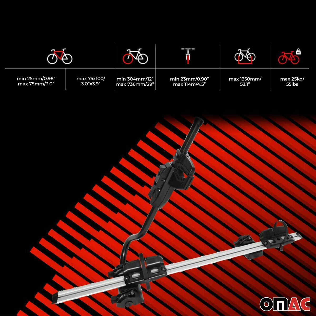 Portabicicletas de Techo para Bicicletas Universal Gris Negro Aluminio