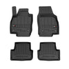 OMAC Premium Alfombrillas De Coche para VW Polo 2017-2024 Negro TPE Goma 4Pza