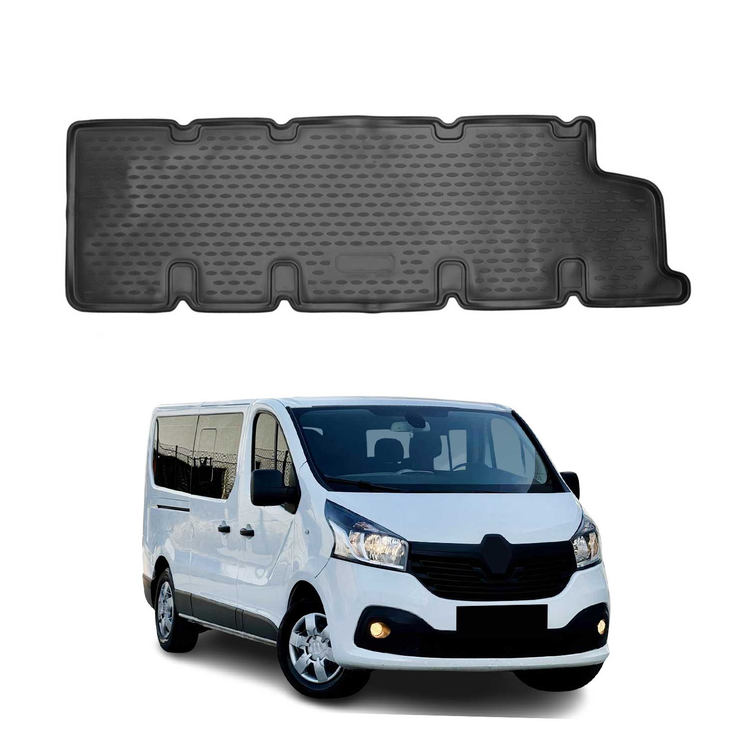OMAC Alfombrillas De Coche para Renault Trafic 2014-2025 Negro Goma TPE 1Pza