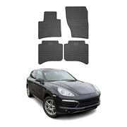 OMAC Alfombrillas De Coche para Porsche Cayenne 2010-2017 Negro Goma TPE 4Pza