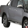 Estribos Barras Laterales para Toyota Hilux Double Cab 2016-2018 Plata Acero