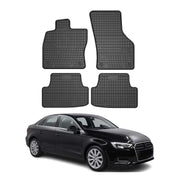 OMAC Alfombrillas De Coche para Audi A3 8V 2012-2020 Negro Goma TPE 4Pza