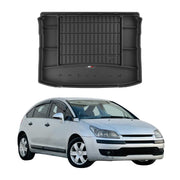 OMAC Premium Bandeja Maletero Alfombrilla para Citroen C4 2004-2010 Negro TPE
