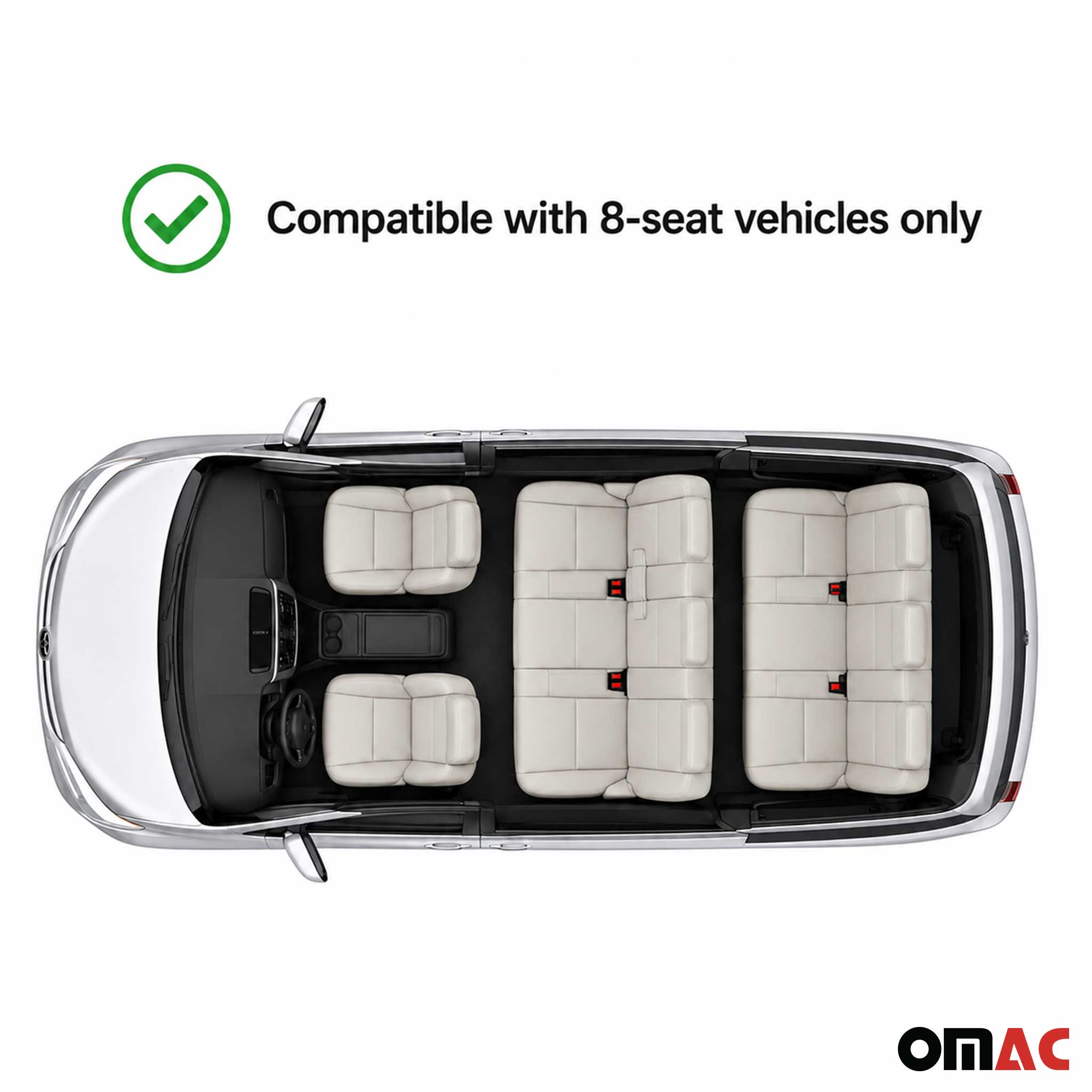 OMAC Alfombrillas De Coche para Toyota Sienna 2010-2018 TPE Negro Goma 4Pza