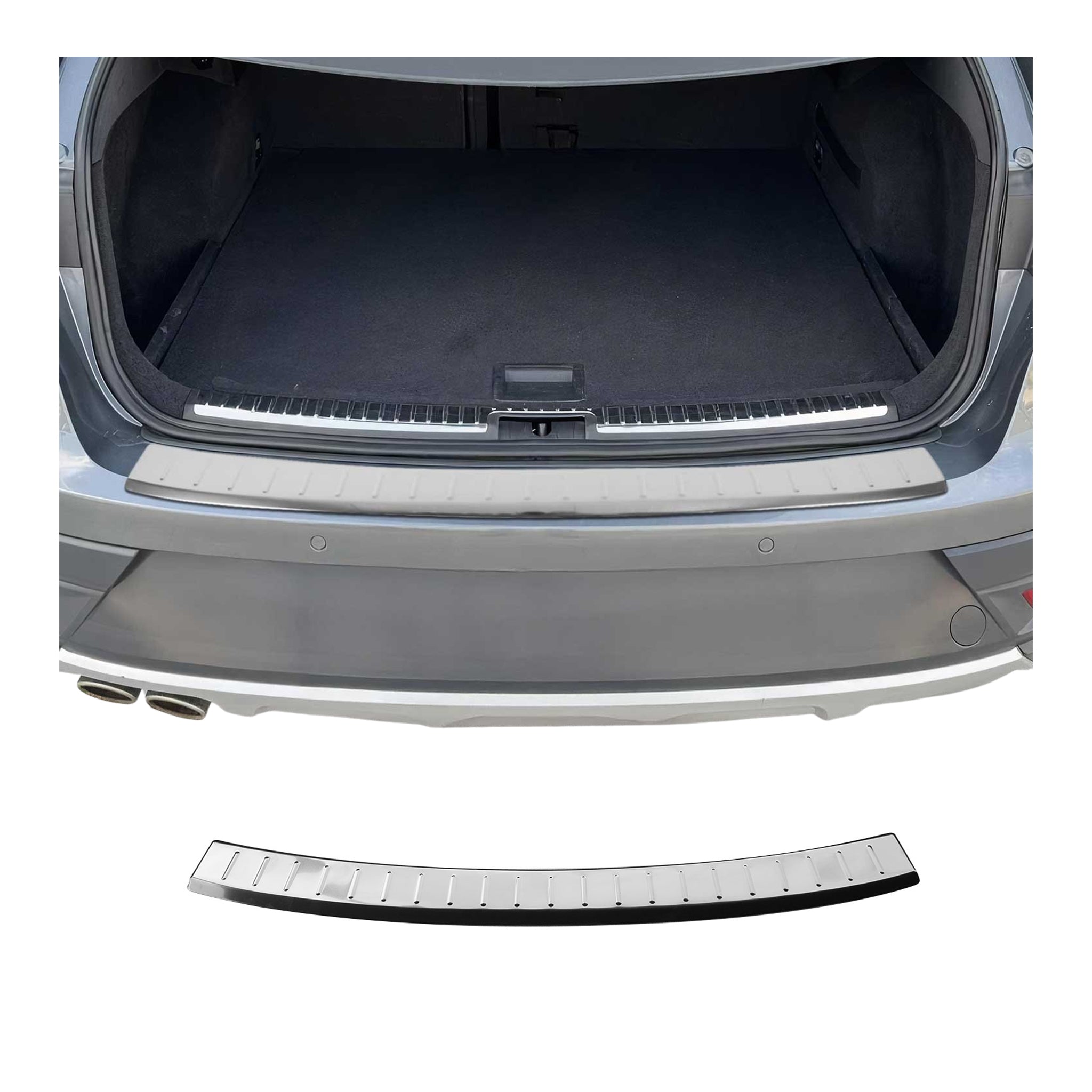 Protector Parachoques para Seat Leon Familiar 2014-2020 Plata Brillante Acero