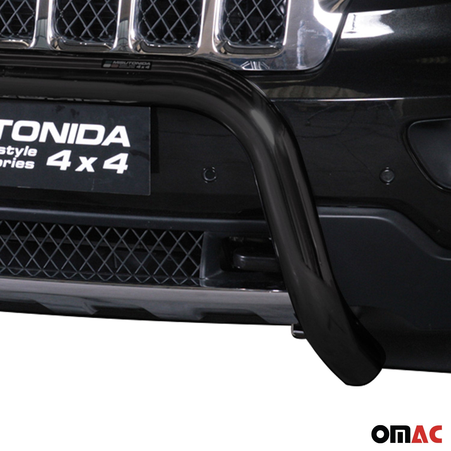 Bull Barra Frontal para Jeep Grand Cherokee 2010-2013 Negro Brillante Acero