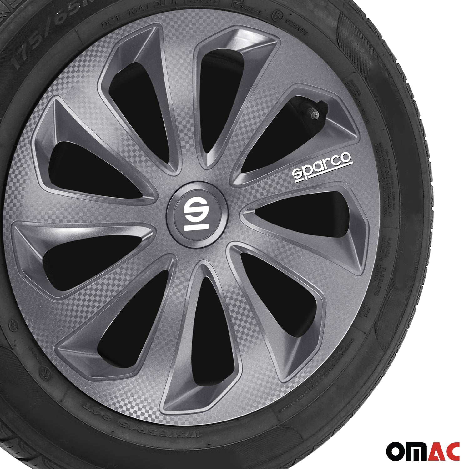 Sparco Tapacubos 15 Pulgadas Universal Carbono Gris ABS Plástico