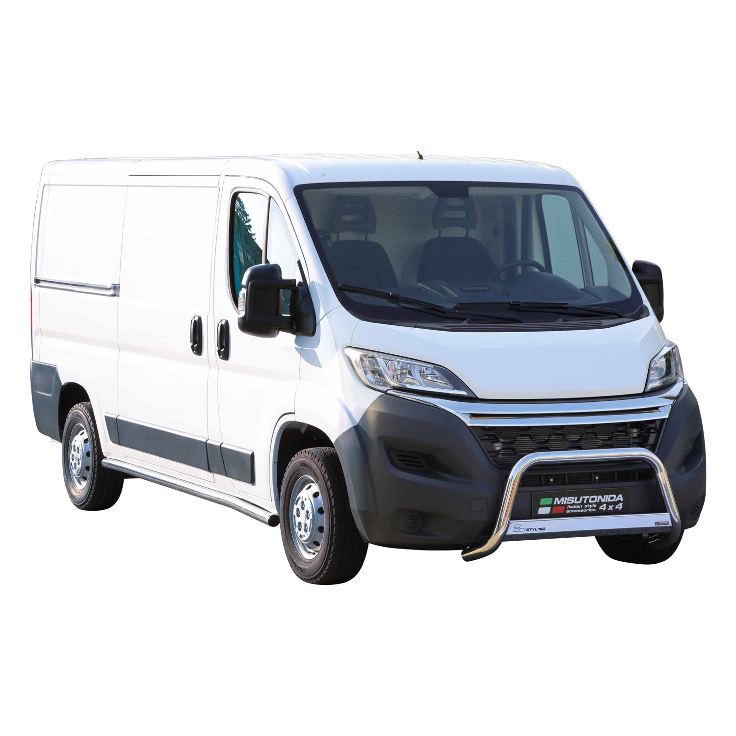 Bull Barra Frontal para Citroen Jumper 2014-2025 Plata Brillante Acero 1Pza