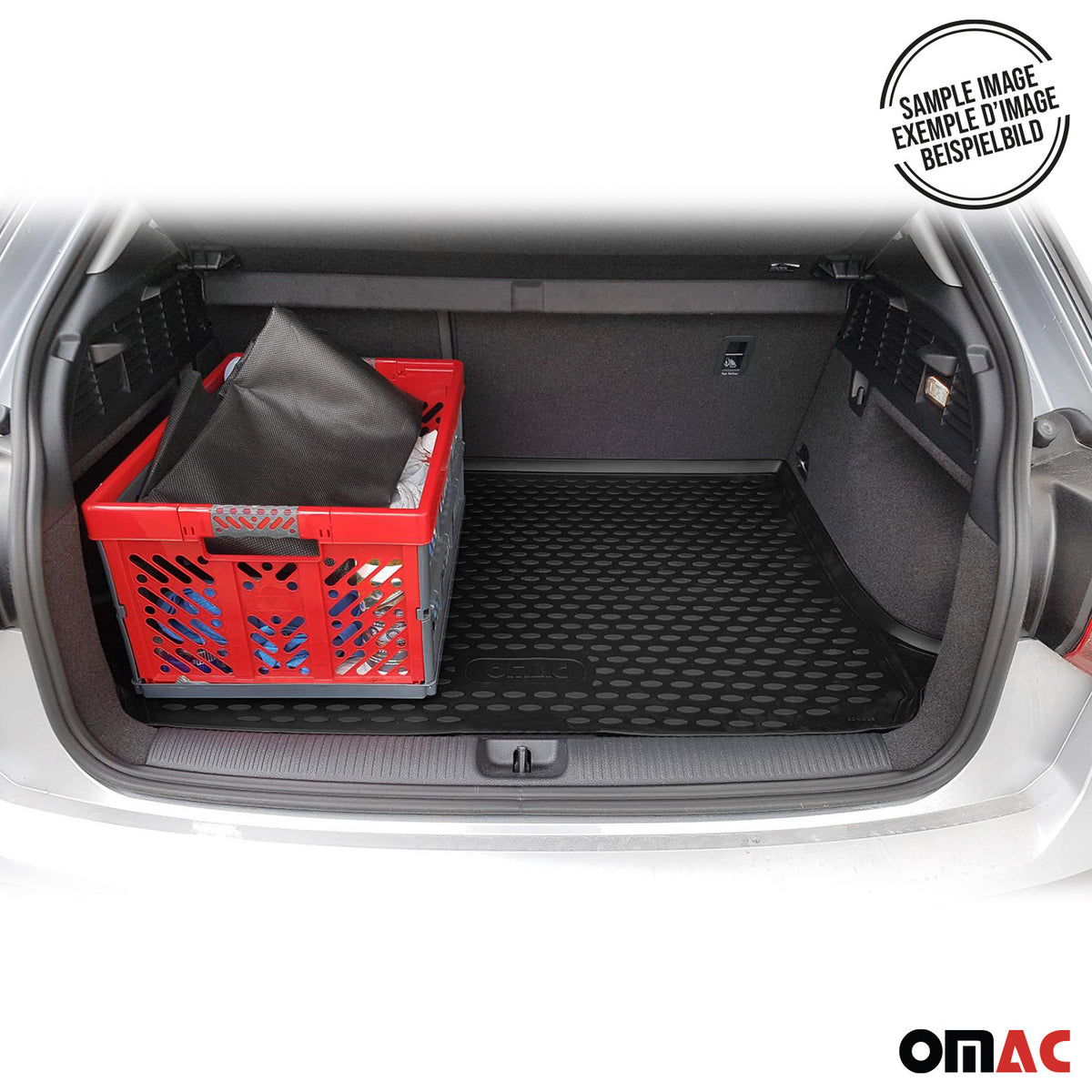 OMAC Bandeja Maletero Alfombrilla para Kia Sorento 2009-2014 Negro Goma TPE 1Pza