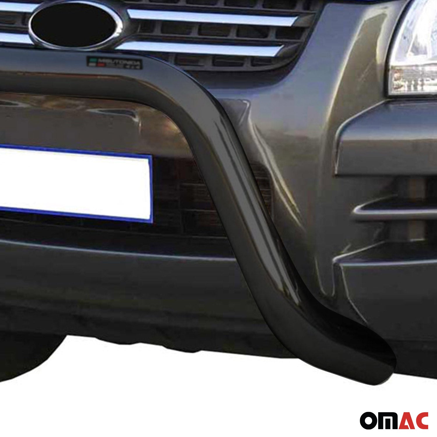 Bull Barra Frontal para Kia Sportage 2004-2008 Negro Brillante Acero 1Pza