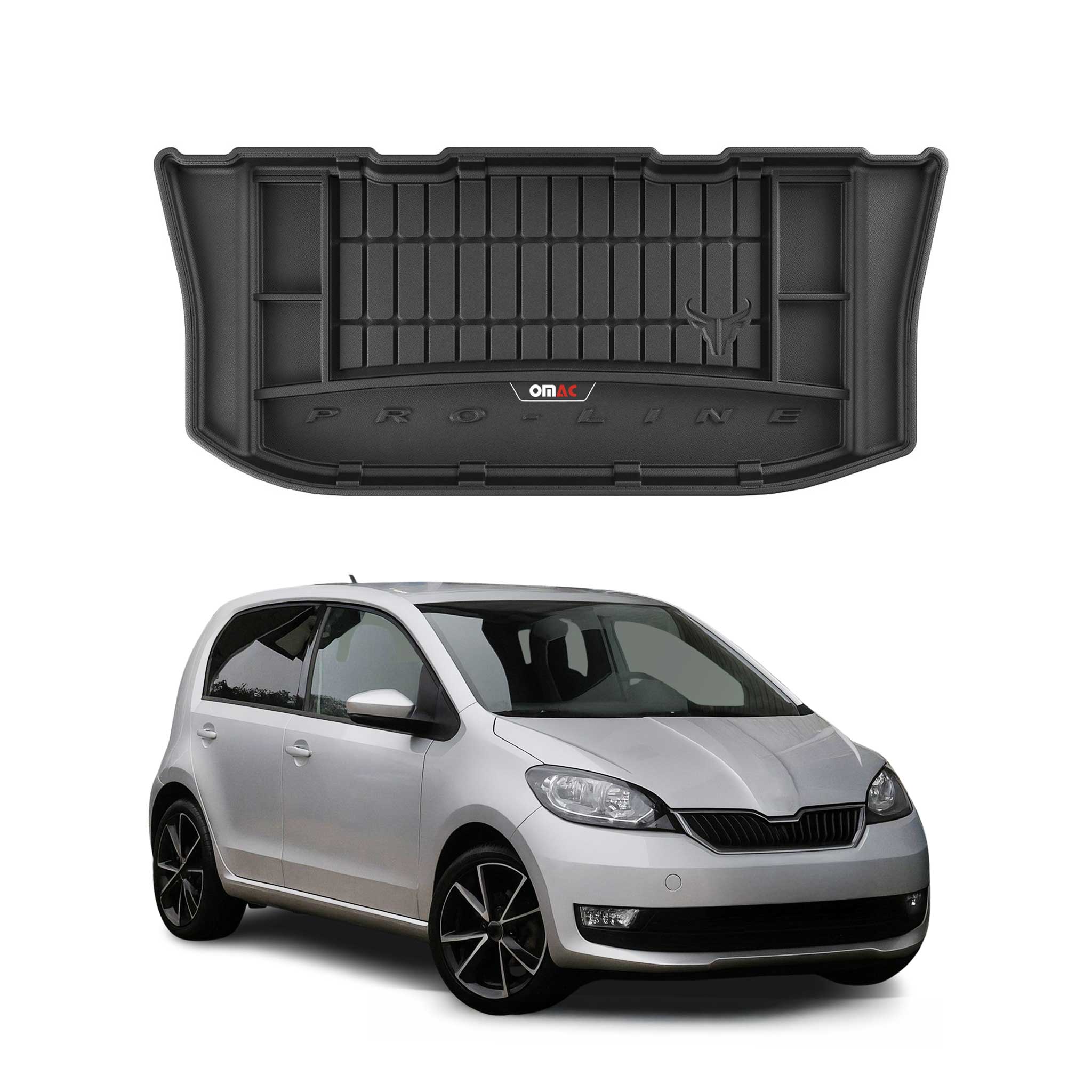 OMAC Premium Bandeja Maletero Alfombrilla para Skoda e-Citigo 2019-2025 TPE