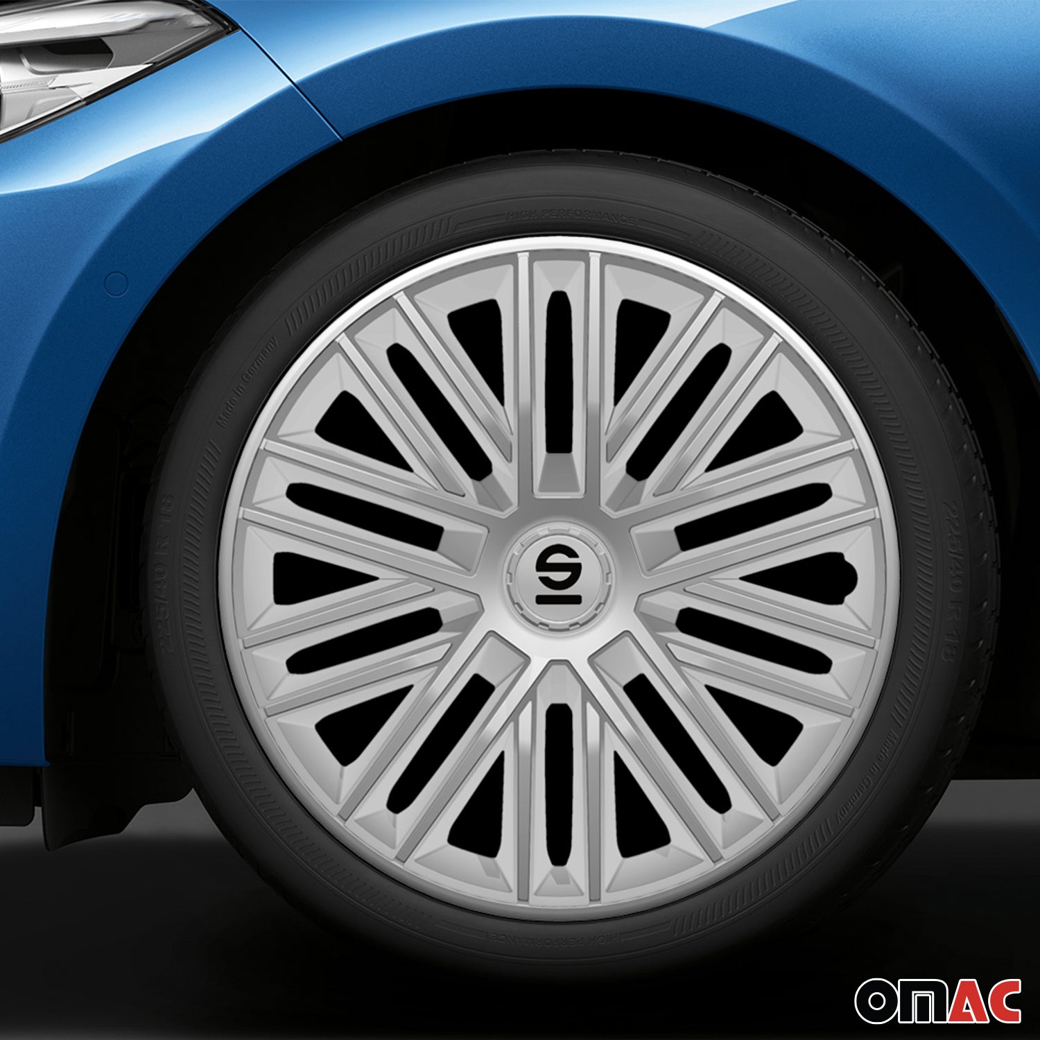 Sparco Bergamo Tapacubos 14 Pulgadas Universal Plata ABS Plástico