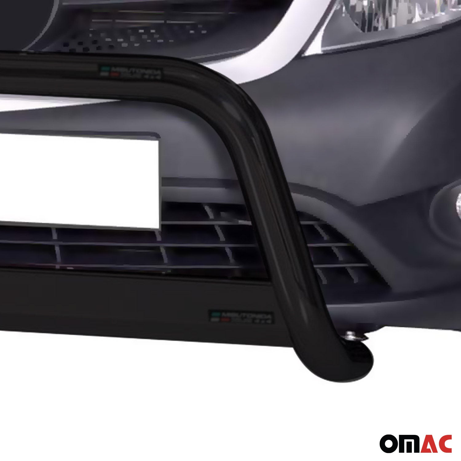 Bull Barra Frontal para Mercedes Citan 2012-2020 Negro Brillante Acero 1Pza