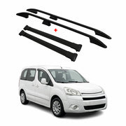 Rieles & Barras de Techo Coche para Citroen Berlingo 2008-2018 Negro Aluminio