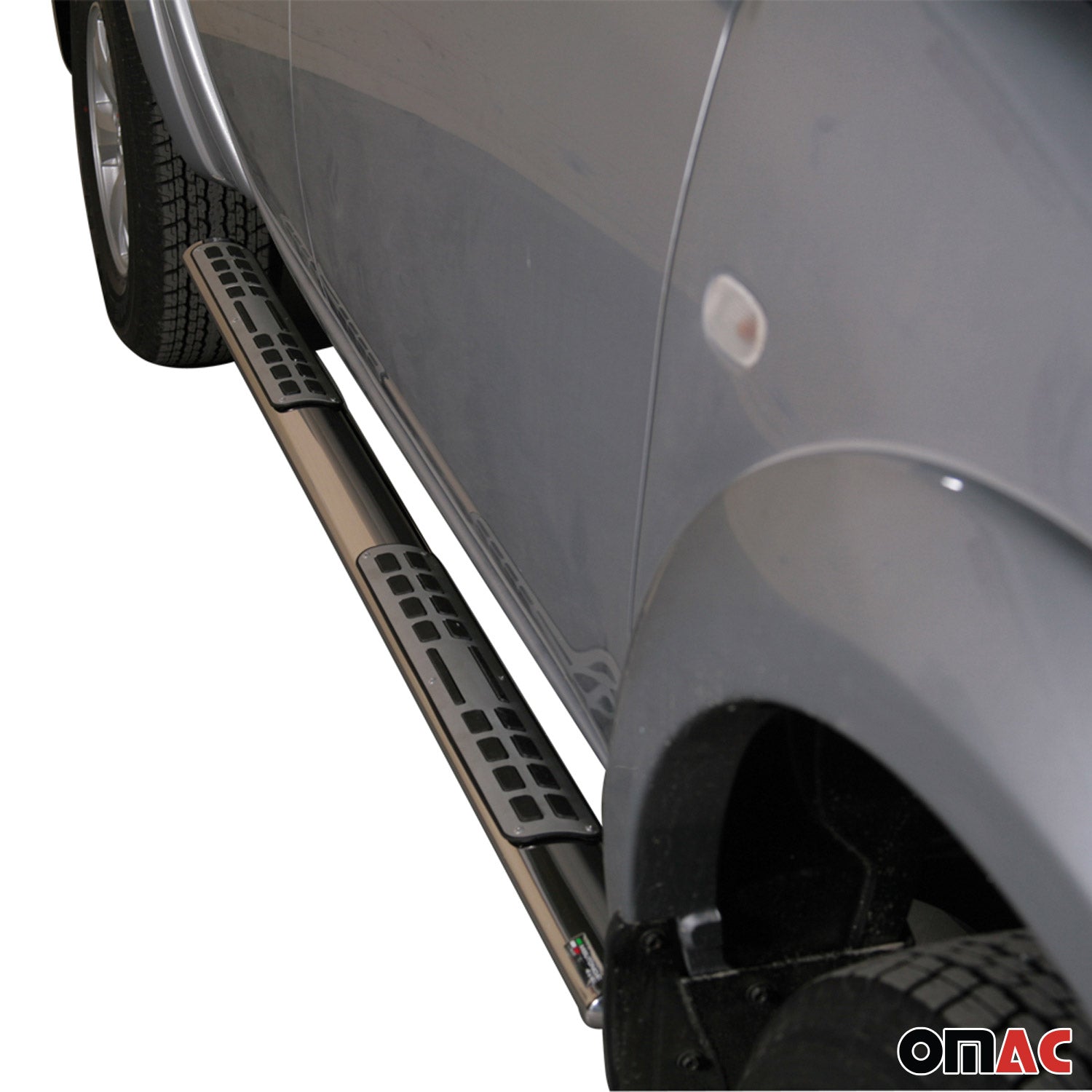 Estribos Barras Laterales para Mitsubishi L200 Double Cab 2010-2015 Plata Acero