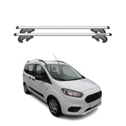 Menabo Barras de Techo Coche Barra para Ford Tourneo Courier 2018-2023 Gris Alu