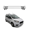 Menabo Barras de Techo Coche Barra para Ford Tourneo Courier 2018-2023 Gris Alu