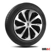 Sparco Sicilia Tapacubos 16" pulgadas Universal Negro Plata ABS Plástico