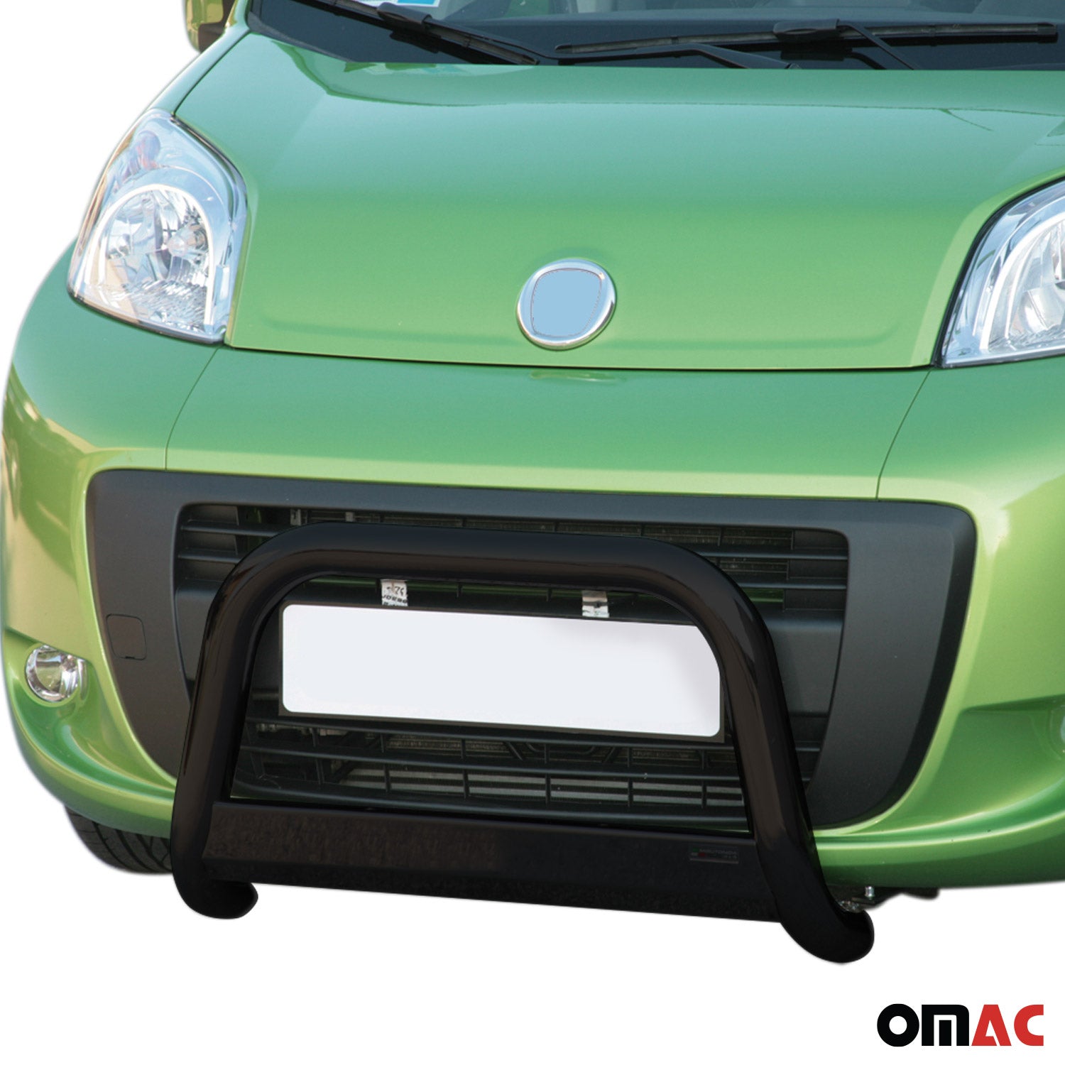 Bull Barra Frontal para Fiat Fiorino 2008-2016 Negro Brillante Acero 1Pza