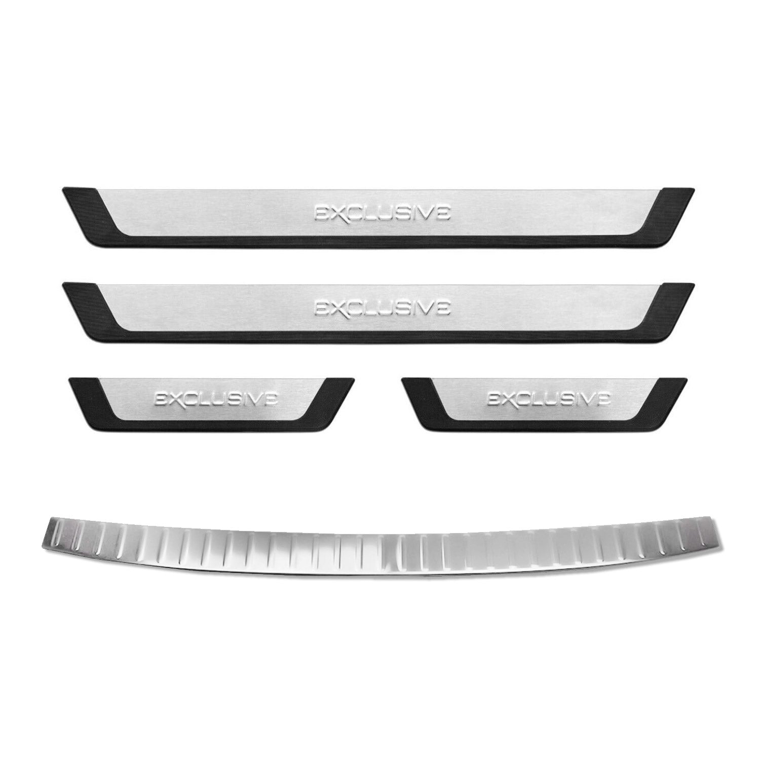 Protector de Parachoques Trasero para Hyundai Tucson 3 2015-2020 Plata Acero 5x