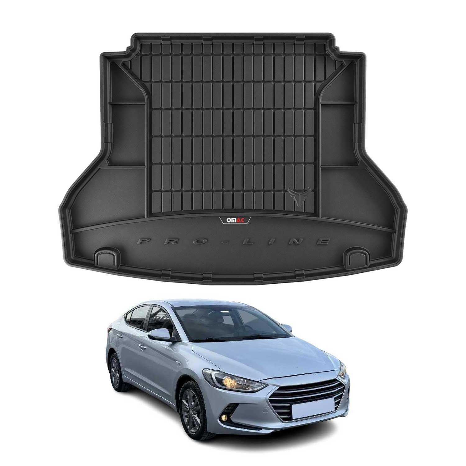 OMAC Premium Bandeja Maletero Alfombrilla para Hyundai Elantra 2016-2020 TPE