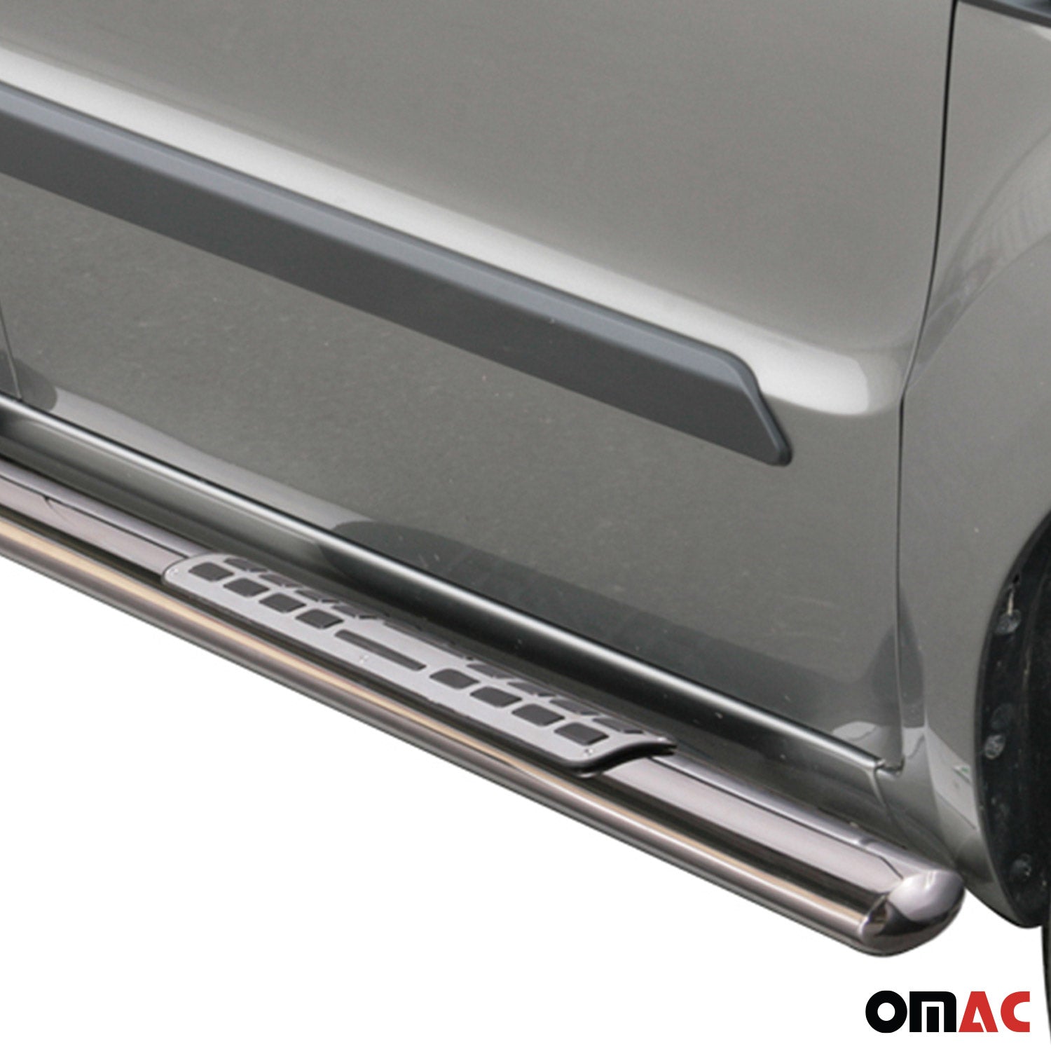 Par de Estribos Barras Laterales para Kia Soul 2009-2013 Plata Acero 2x