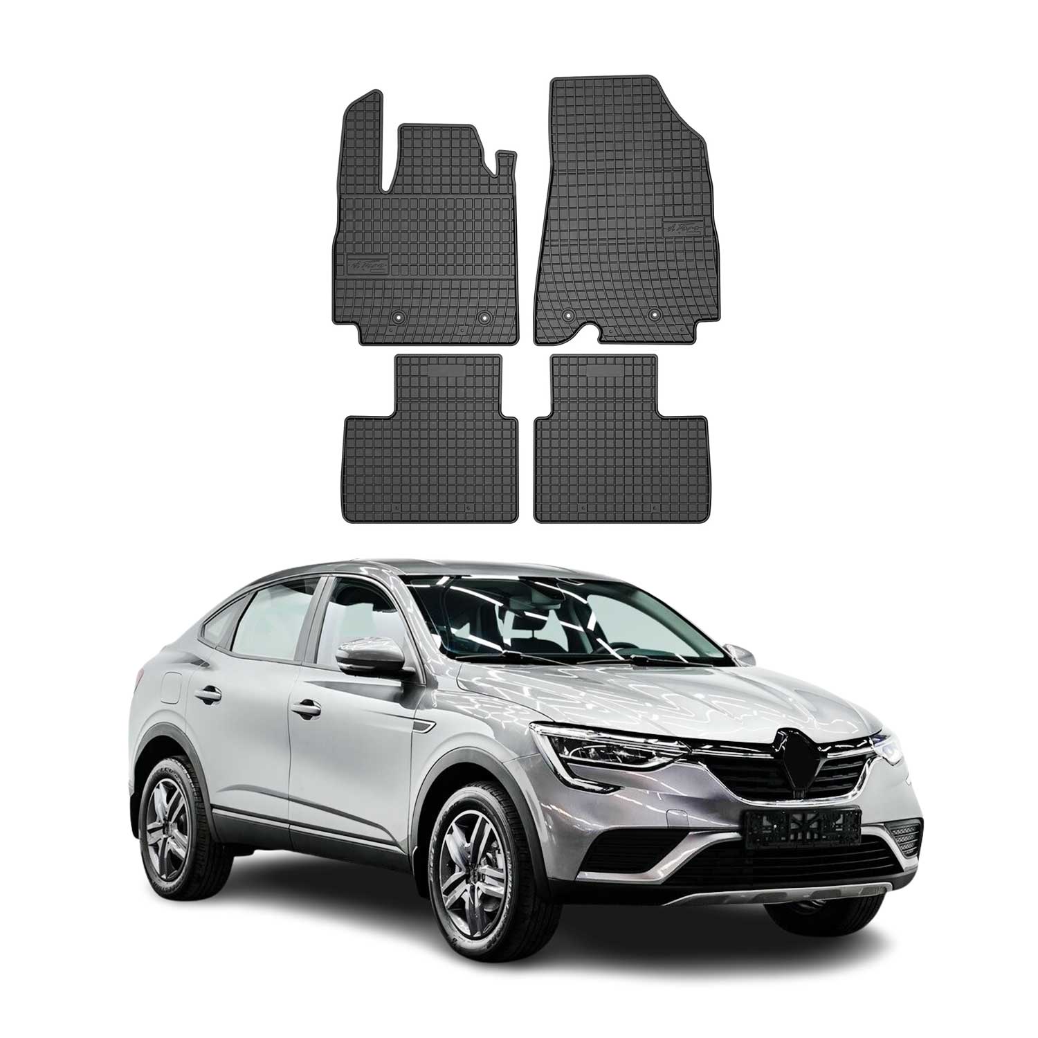 OMAC Alfombrillas De Coche para Renault Arkana 2019-2025 Negro Goma 4Pza