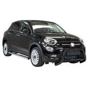 Bull Barra Frontal para Fiat 500X 2014-2018 Negro Brillante Acero