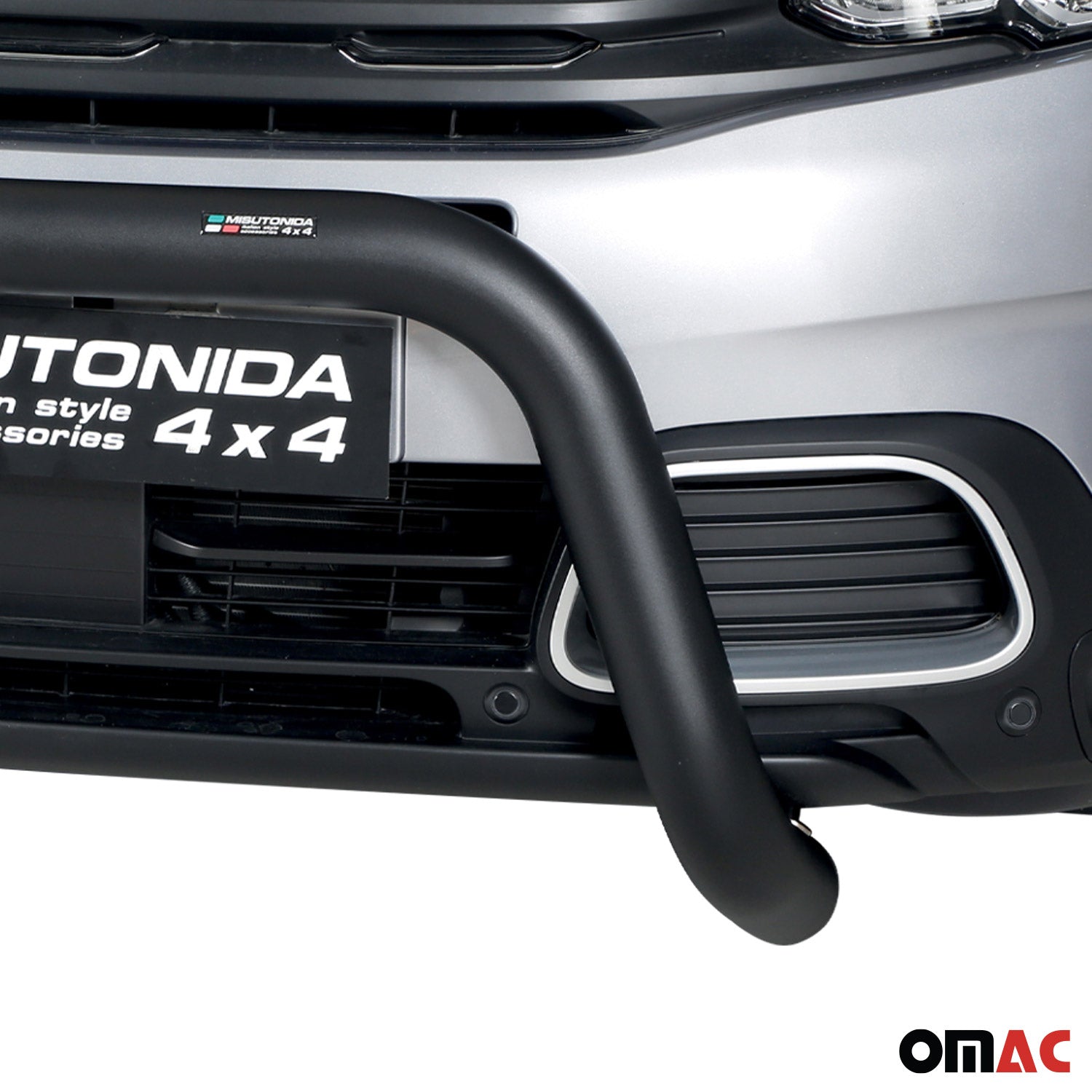 Bull Barra Frontal para Citroen C5 Aircross 2018-2022 Negro Brillante Acero