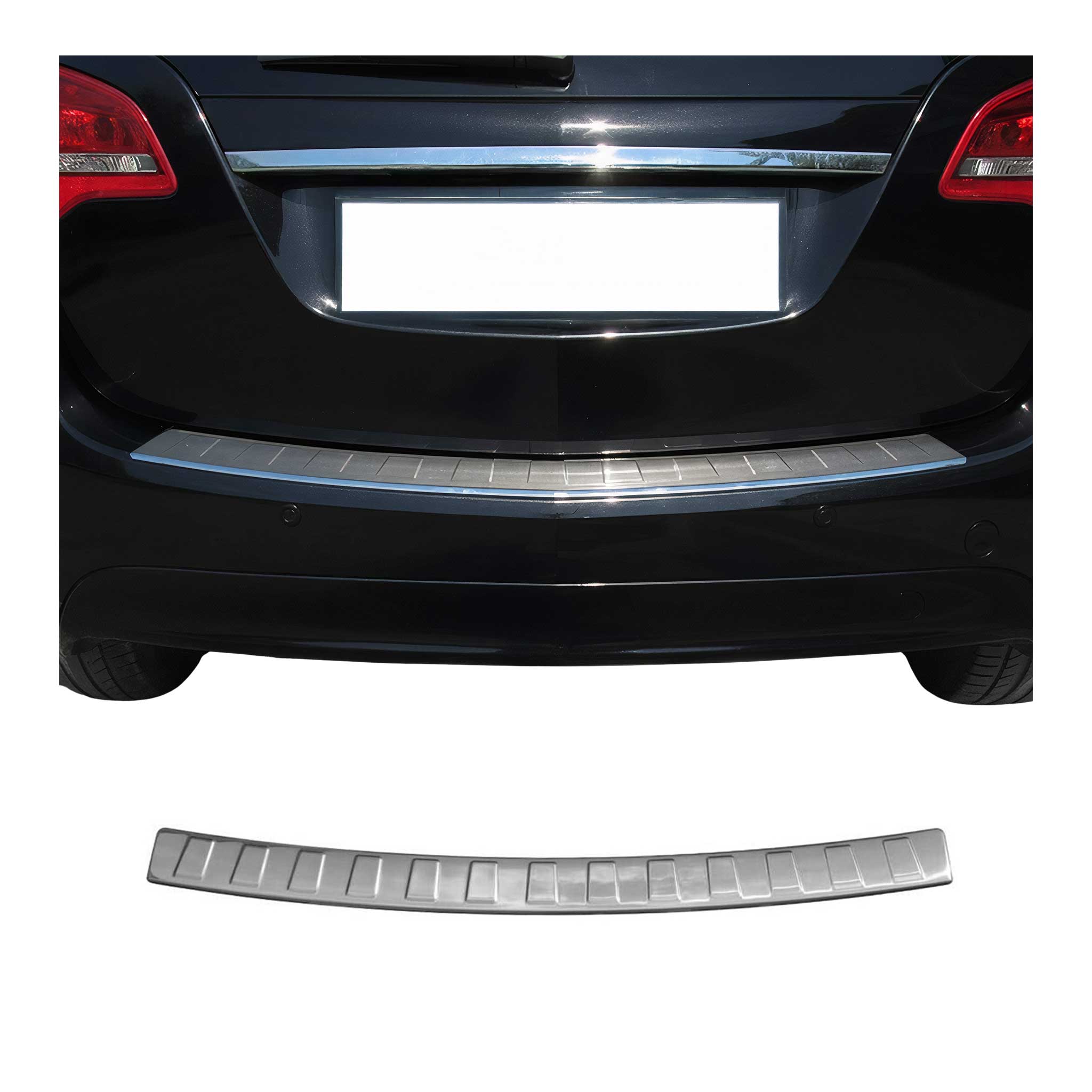 Protector Parachoques para Opel Meriva B 2010-2017 Plata Brillante Acero