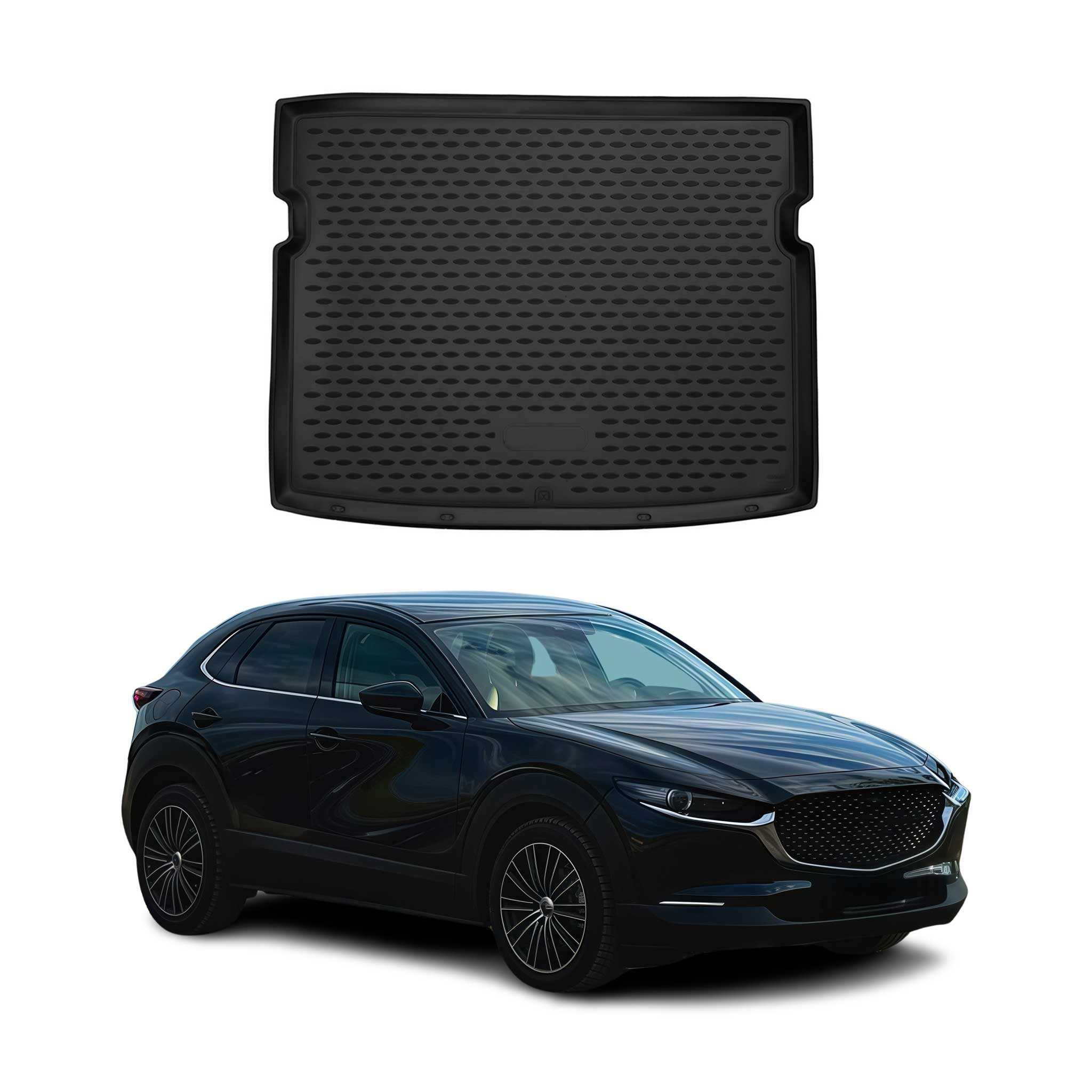OMAC Bandeja Maletero Alfombrilla para Mazda CX-30 2019-2025 Negro Goma TPE 1Pza