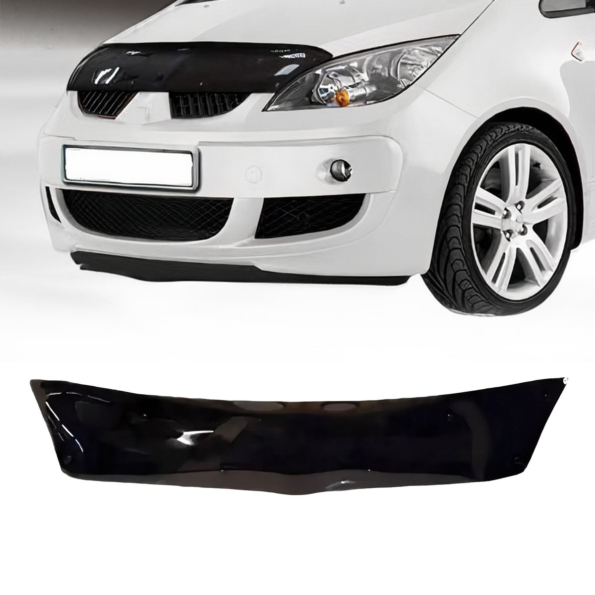 Deflector de Capó para Mitsubishi Colt 2009-2012 Oscuro Brillante Acrílico
