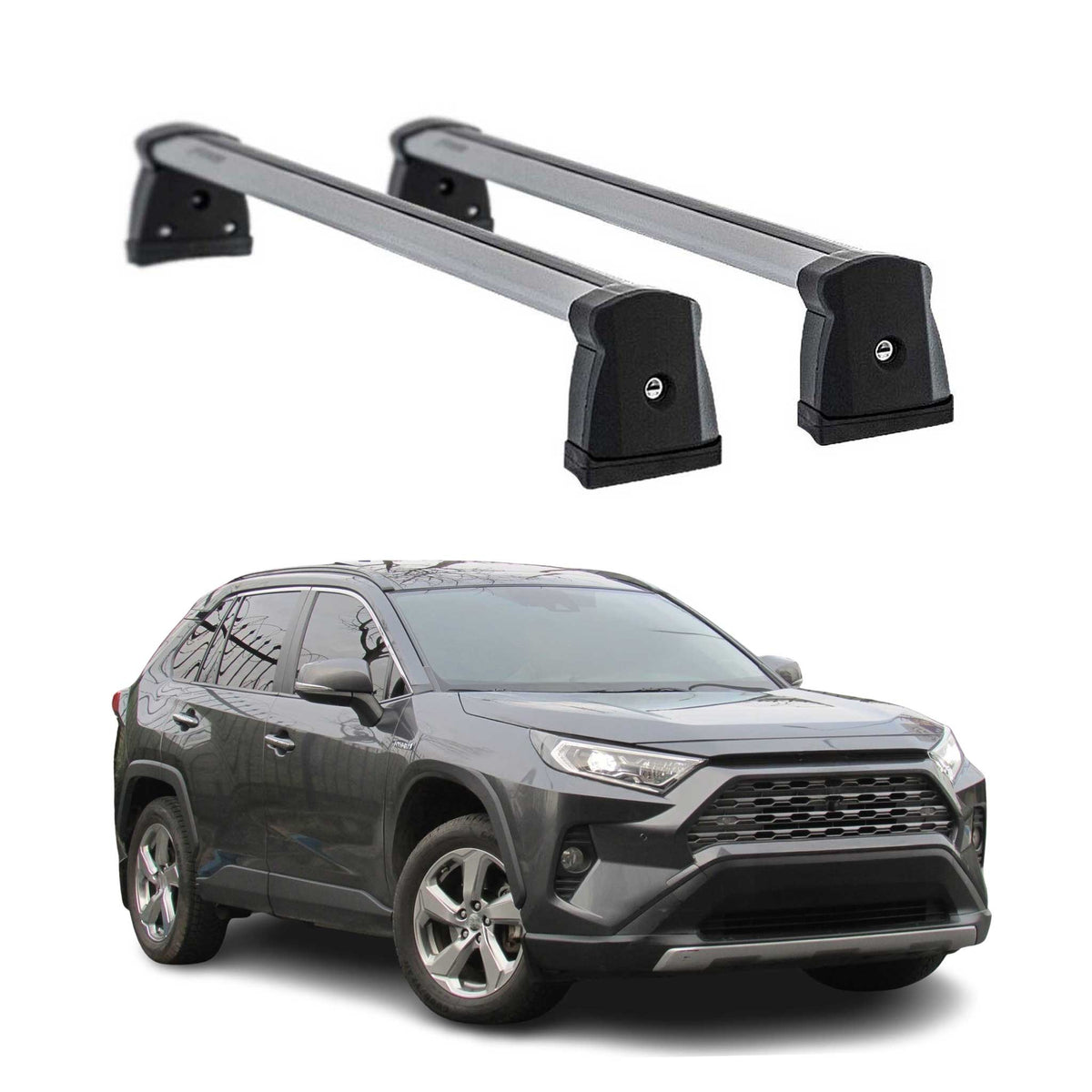 Barras de Techo Barra para Toyota RAV4 2018-2025 Gris Aluminio 2Pza