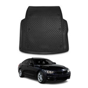 OMAC Bandeja Maletero Alfombrilla para BMW Serie 4 F32 Cupé 2013-2020 Negro TPE