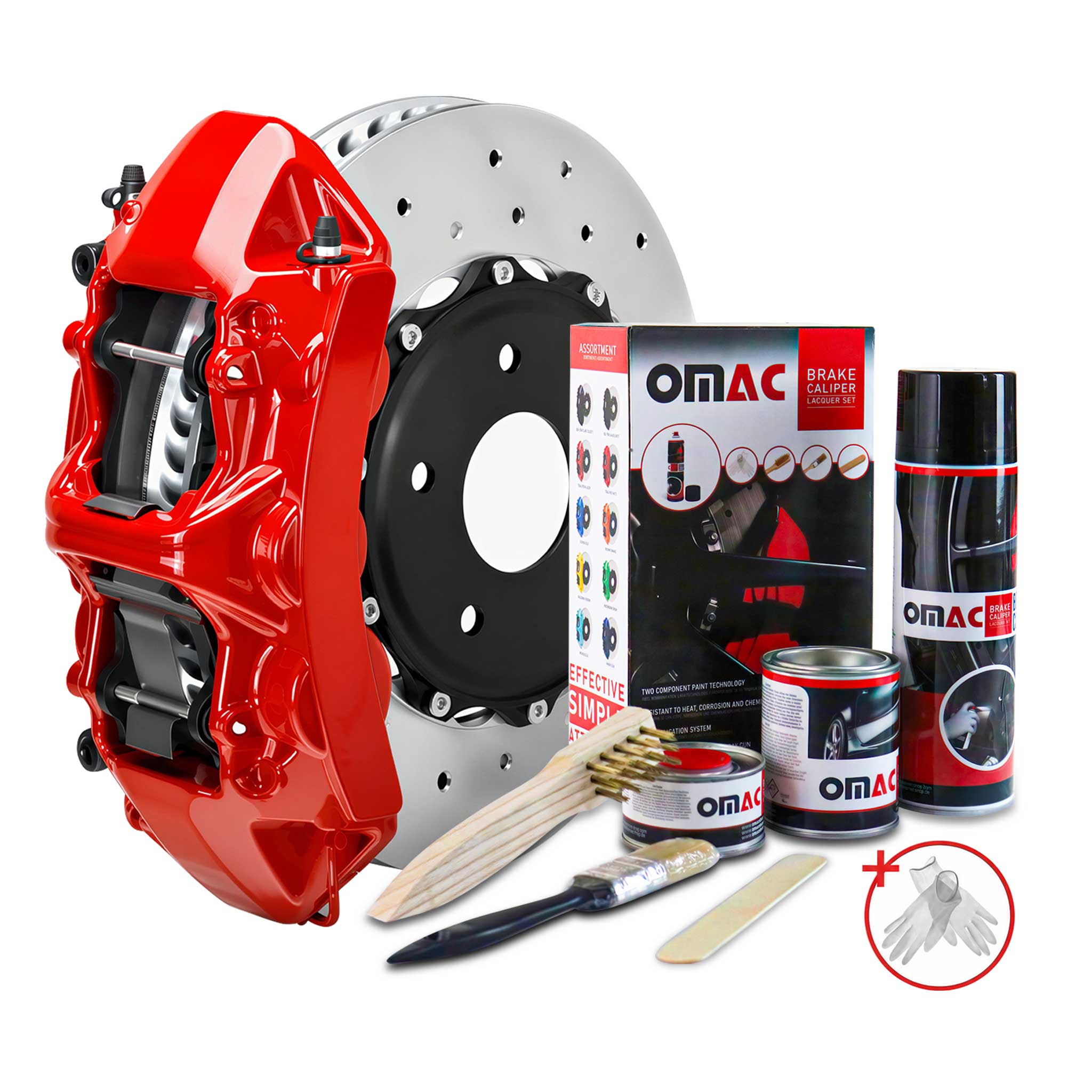 Kit Vernice Pinze Freno Altos Temperaturas Universal rojo Brillante Texas