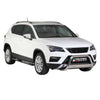 Par de Estribos Barras Laterales para Seat Ateca 2016-2020 Negro Brillante Acero
