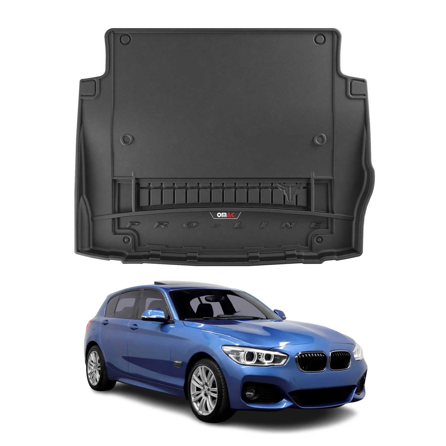 OMAC Premium Bandeja Maletero Alfombrilla para BMW Serie 1 F20 2011-19 5puertas
