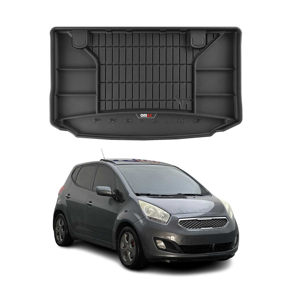 OMAC Premium Bandeja Maletero Alfombrilla para Kia Venga 2009-2019 Obere TPE