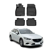 OMAC Premium Alfombrillas De Coche para Mazda 6 2012-2025 Negro TPE Goma 4Pza