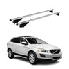 Menabo Barras de Techo Coche Baca para Volvo XC60 2008-2013 Gris Aluminio 2Pza