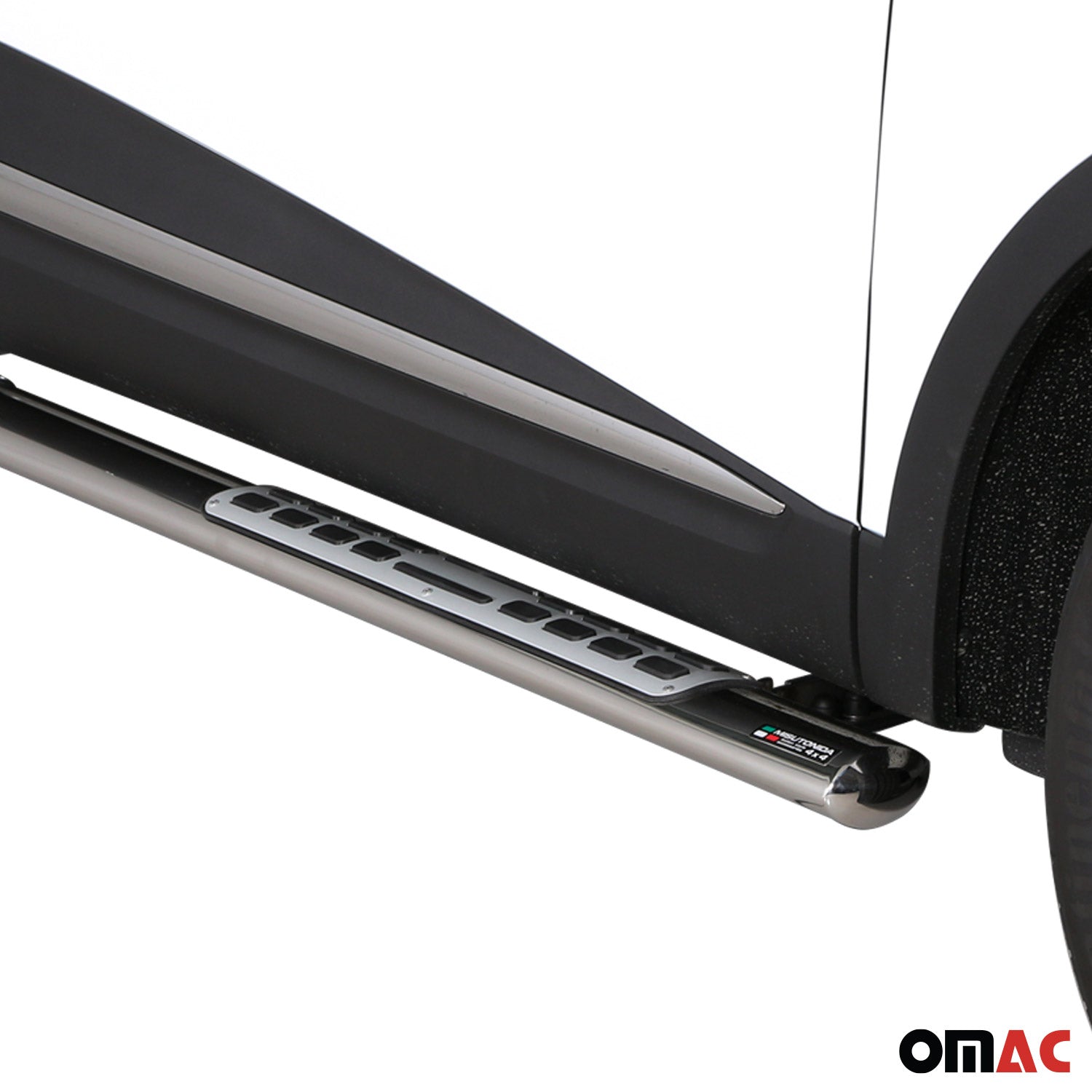 Par de Estribos Barras Laterales para Renault Kadjar 2015-2018 Plata Acero 2x