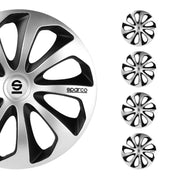 Sparco Sicilia Tapacubos 15 Pulgadas Universal Negro Plata ABS Plástico
