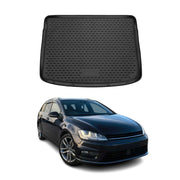 OMAC Bandeja Maletero Alfombrilla para VW Golf Sportsvan 2011-2015 Negro TPE