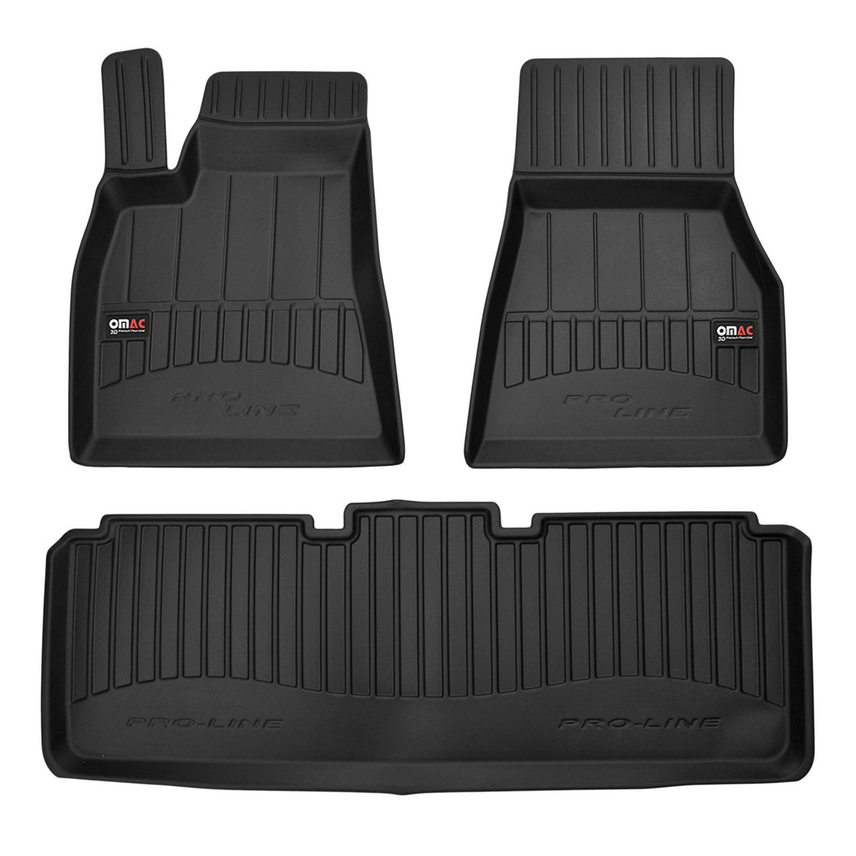 OMAC Premium Alfombrillas De Coche para Tesla Model S 2014-2020 TPE Goma 3x