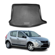 OMAC Bandeja Maletero Alfombrilla para Dacia Sandero 2008-2012 Negro Goma TPE