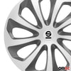 Sparco Sicilia Tapacubos 14 Pulgadas Universal Plata ABS Plástico