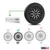 Sparco Roma Tapacubos 15 Pulgadas Universal Negro Plata ABS Plástico