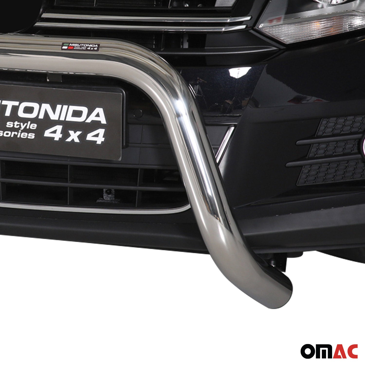 Bull Barra Frontal para VW Tiguan 2011-2015 Plata Acero 1Pza