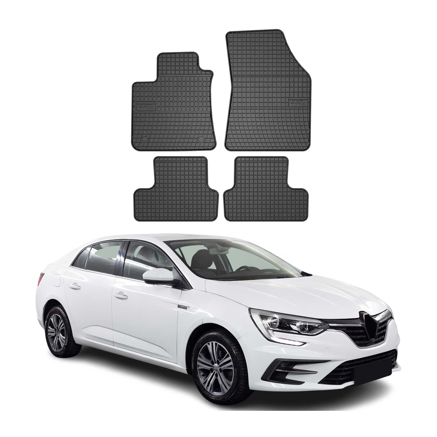 OMAC Alfombrillas De Coche para Renault Megane 2015-2025 Negro Goma 4Pza